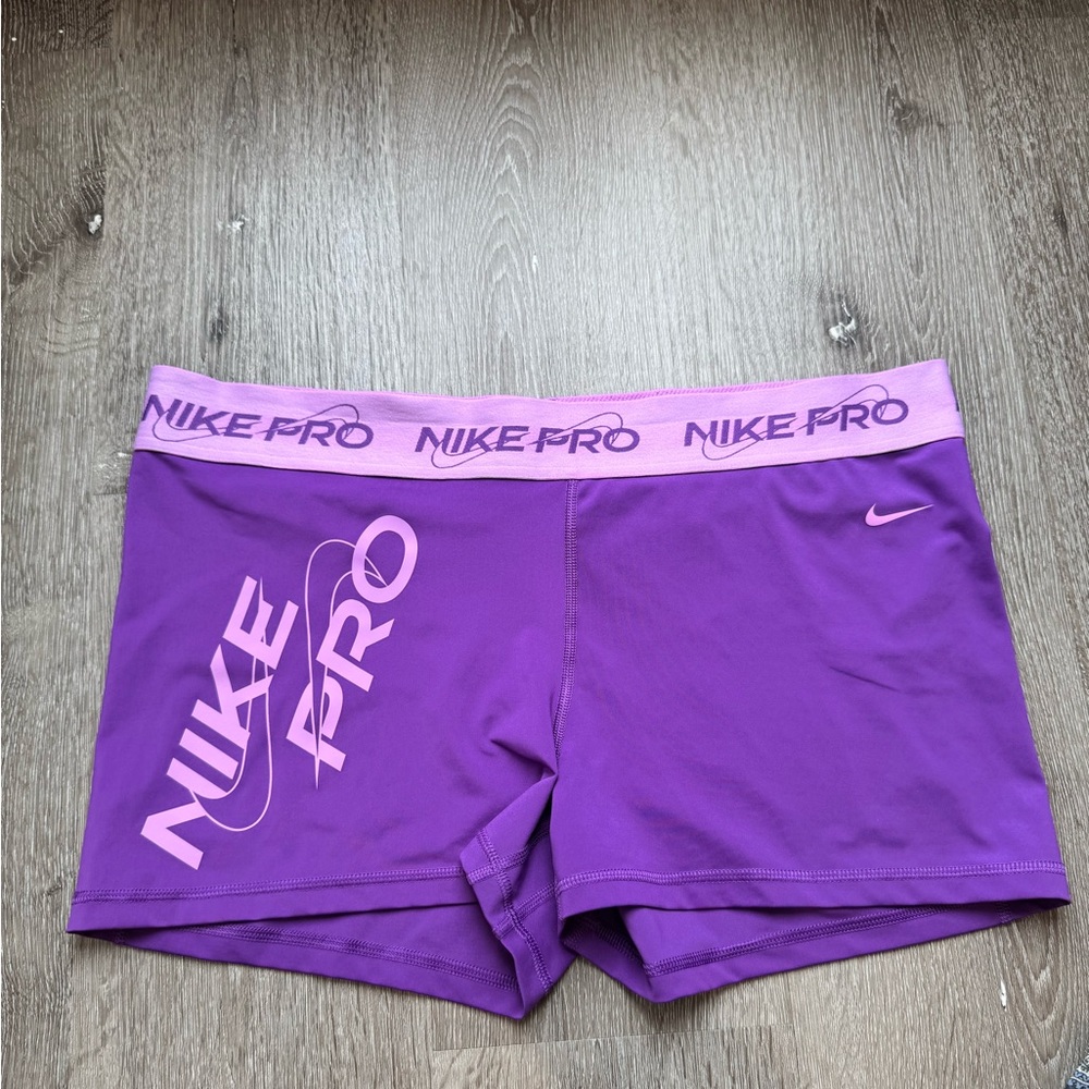 Nike Pro Dri-Fit Purple Compression Shorts Women’s 2XL Athletic Training Gym